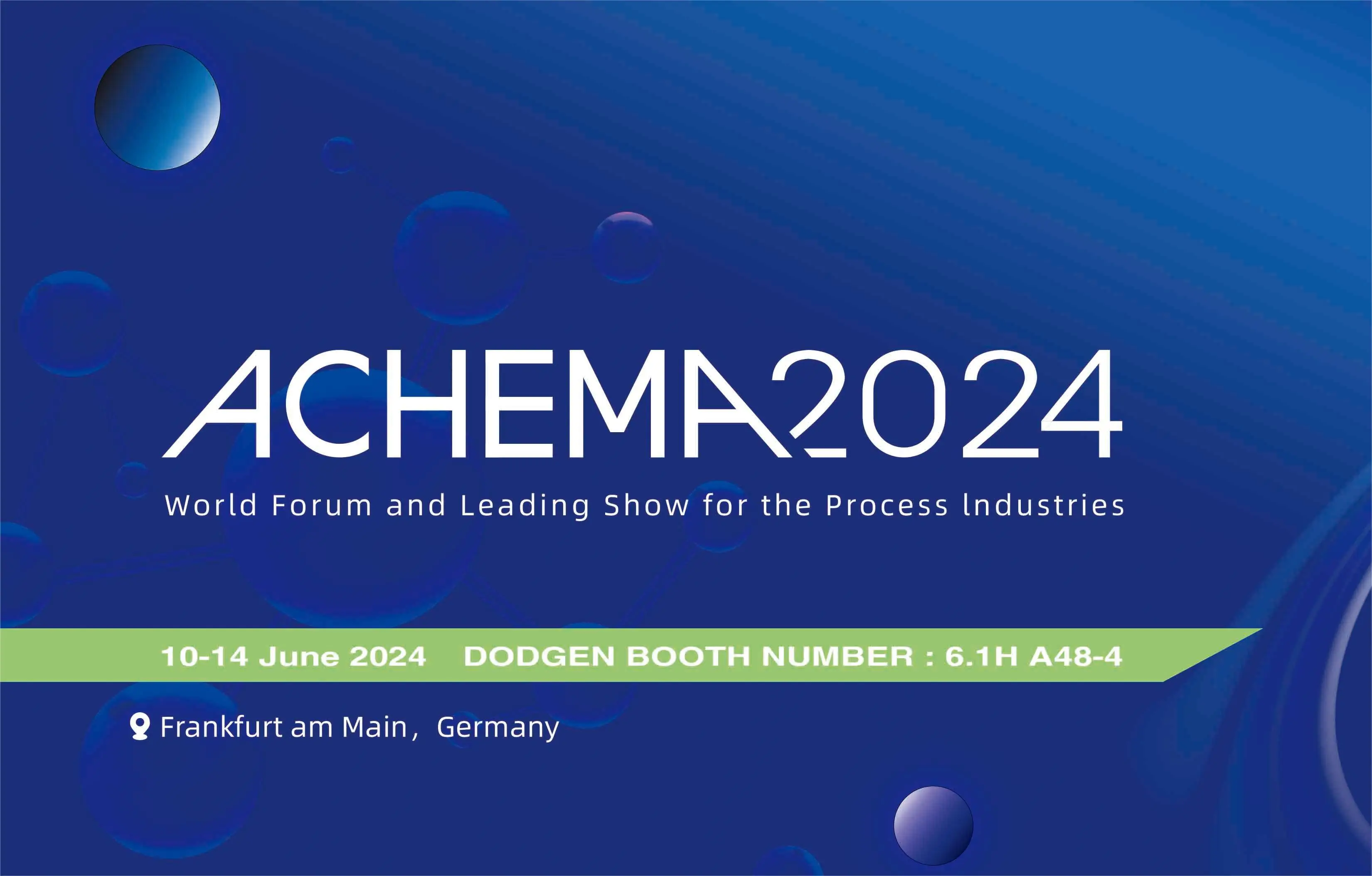 Invitation | DODGEN invites you to visit ACHEMA 2024