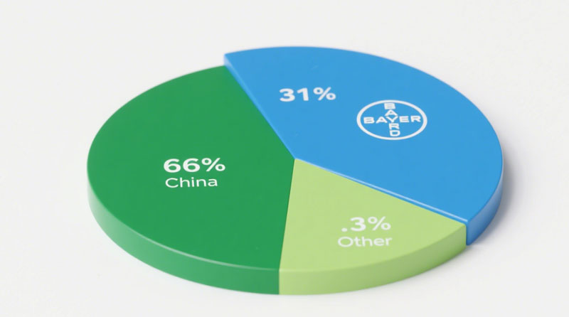 Global Supply Conditions And Capacity Distribution Glyphosate is the world's largest herbicide variety, with highly concentrated production capacity distribution. According to the latest market data, as of 2025, the global total production capacity of glyphosate is approximately 1.2 million tons per year, mainly distributed in China and the United States. Among these, China's production capacity dominates, reaching 810,000 tons per year, accounting for about 66% of the global total. Overseas production capacity is primarily dominated by Bayer (formerly Monsanto), with a capacity of 380,000 tons per year, representing approximately 31.4% of the global total. The remaining small amount of production capacity is distributed in the United States (Abbot Laboratories) and India, totaling less than 50,000 tons per year, accounting for about 4%.