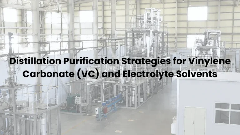 Distillation Purification Strategies for Vinylene Carbonate (VC) and Electrolyte Solvents