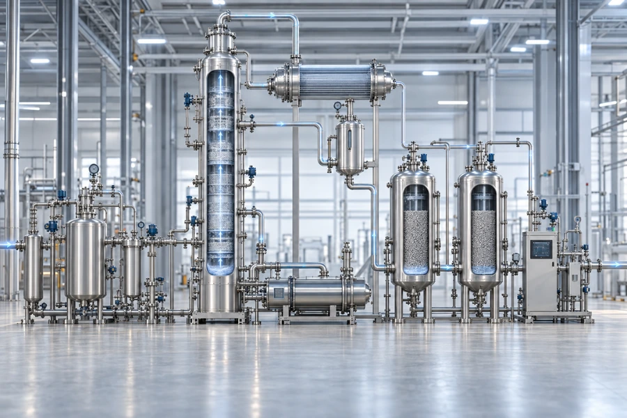 Integrated silane purification train from distillation to adsorption