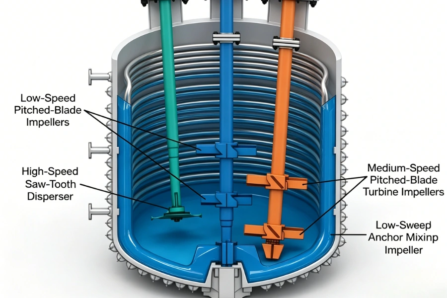 high viscosity reactor mixing and heat removal system design for MMA polymerization