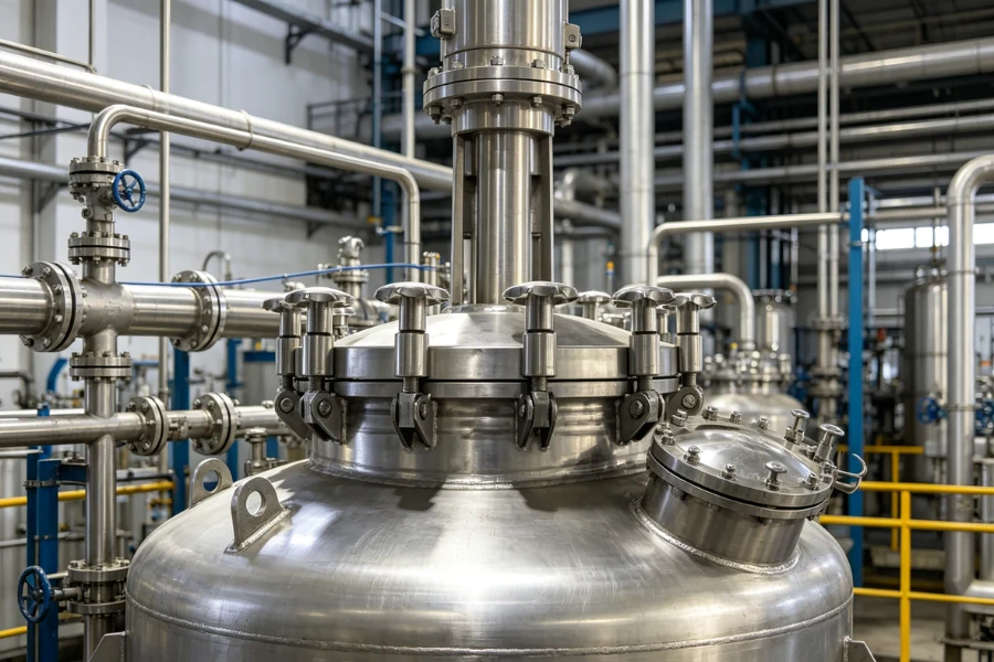 high pressure reactor used in hydantoin process for methionine synthesis
