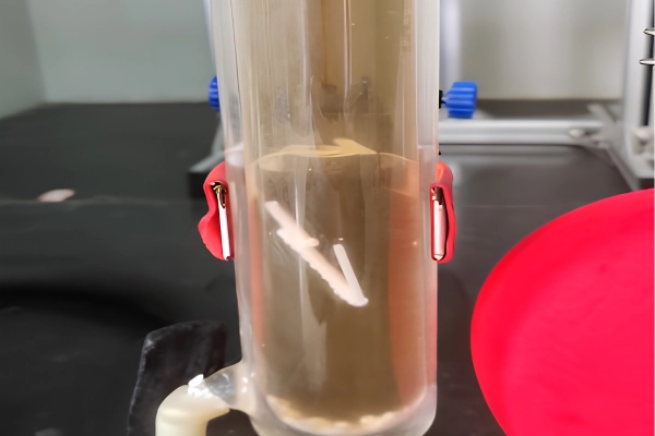 Upon cooling the melt, observe the temperature at which crystallization initiates.