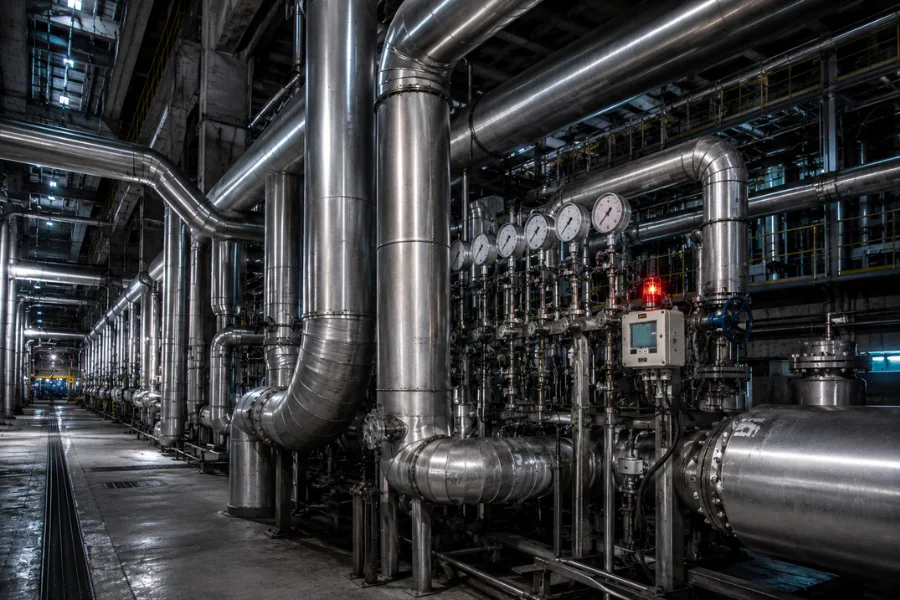 industrial handling of hydrogen cyanide HCN in a sealed chemical processing system