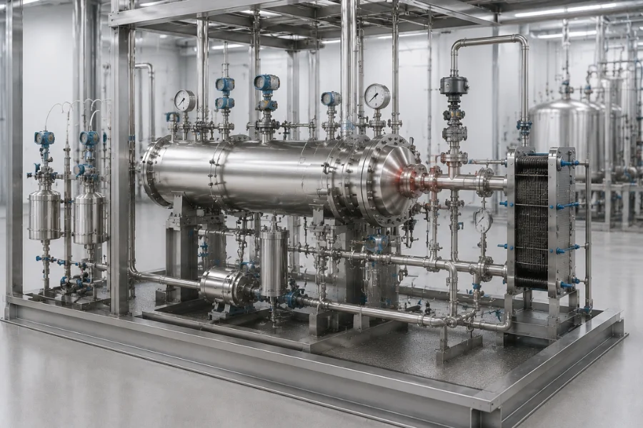 LiFSI process safety system for cooling, pressure and flow control