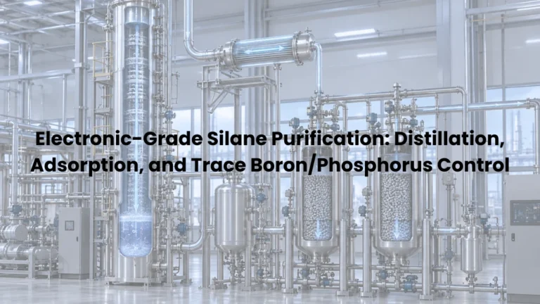 Electronic-Grade Silane Purification: Distillation, Adsorption, and Trace Boron/Phosphorus Control