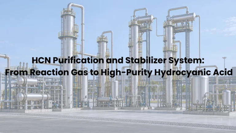 HCN Purification and Stabilizer System: From Reaction Gas to High-Purity Hydrocyanic Acid