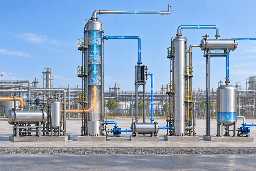 HCN recovery process using low-temperature absorption and stripping