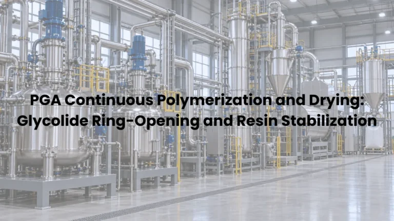 PGA Continuous Polymerization and Drying: Glycolide Ring-Opening and Resin Stabilization