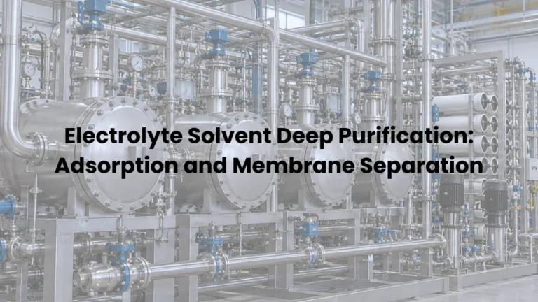 Electrolyte Solvent Deep Purification: Adsorption and Membrane Separation